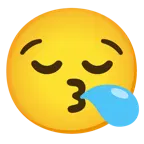 kissing face + sleepy face