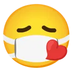kissing face + face with medical mask