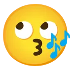kissing face + face with rolling eyes