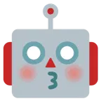 kissing face + robot