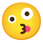 kissing face + zany face