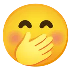 kissing face + face with hand over mouth