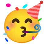 kissing face + partying face