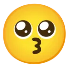 kissing face + pleading face