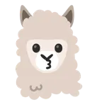 kissing face + llama