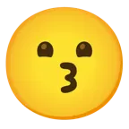 kissing face + frowning face