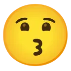 kissing face + smiling face