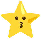 kissing face + star
