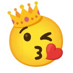 face blowing a kiss + crown
