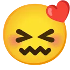 face blowing a kiss + confounded face