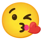 face blowing a kiss + face with tongue