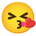 face blowing a kiss + squinting face with tongue