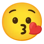 face blowing a kiss + anguished face