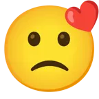 face blowing a kiss + slightly frowning face