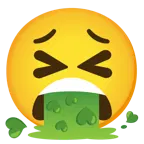 face blowing a kiss + face vomiting