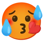 face blowing a kiss + hot face