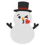 face blowing a kiss + snowman without snow