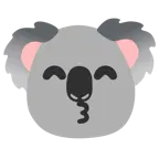 kissing face with smiling eyes + koala