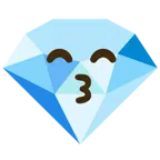 kissing face with smiling eyes + gem stone