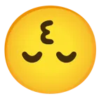 kissing face with smiling eyes + upside-down face