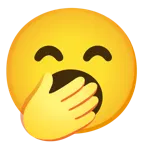 kissing face with smiling eyes + yawning face