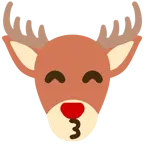 kissing face with smiling eyes + deer