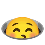 kissing face with closed eyes + hole