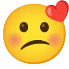 kissing face with closed eyes + confused face