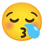 kissing face with closed eyes + sleepy face