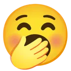 kissing face with closed eyes + yawning face