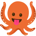 face with tongue + octopus