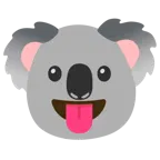 face with tongue + koala