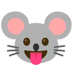 face with tongue + mouse face