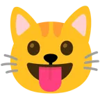 face with tongue + cat face