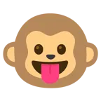 face with tongue + monkey face