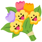 face with tongue + bouquet