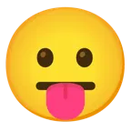 face with tongue + neutral face