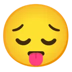 face with tongue + pensive face