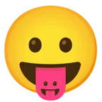 face with tongue + face with tongue