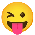 face with tongue + winking face with tongue