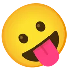 face with tongue + squinting face with tongue