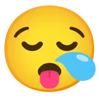 face with tongue + sleepy face
