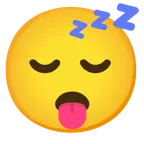 face with tongue + sleeping face