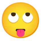 face with tongue + face with rolling eyes