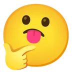 face with tongue + thinking face
