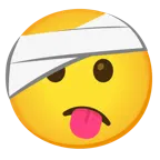 face with tongue + face with head-bandage