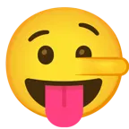 face with tongue + lying face