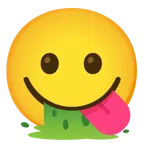 face with tongue + face vomiting