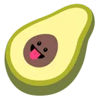 face with tongue + avocado