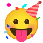 face with tongue + partying face